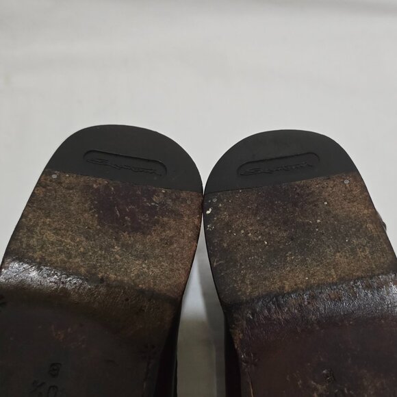 Santoni Leather Woven Loafer Made in Italy Brown - Sz 10.5B US - Picture 7 of 9